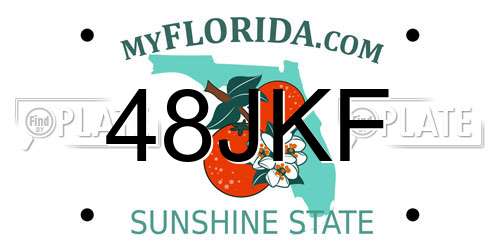 48JKF Florida License Plate