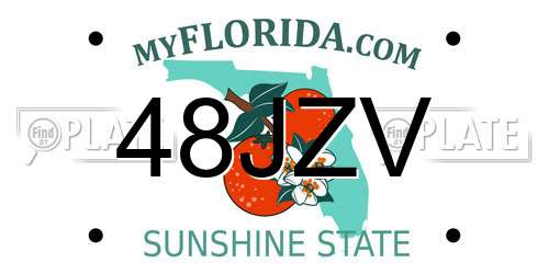 48JZV Florida License Plate