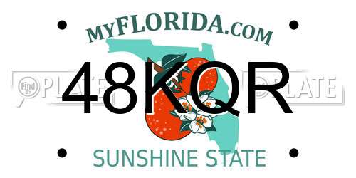48KQR Florida License Plate