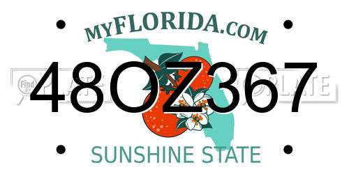 48OZ367 Florida License Plate