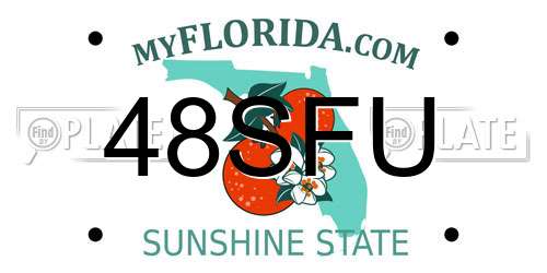 48SFU Florida License Plate