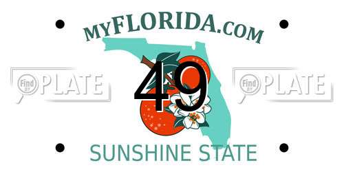 49 Florida License Plate