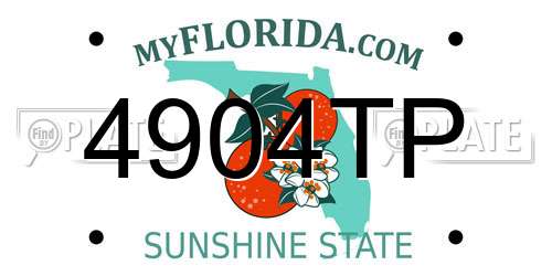 4904TP Florida License Plate