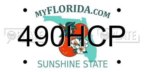 490HCP Florida License Plate