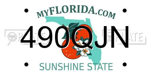 490QJN Florida License Plate