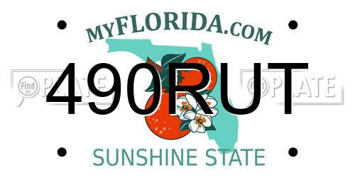 490RUT Florida License Plate