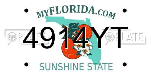 4914YT Florida License Plate