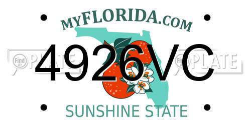 4926VC Florida License Plate
