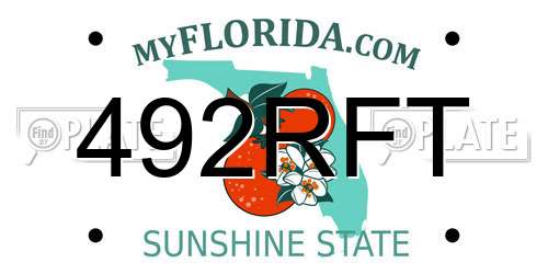492RFT Florida License Plate