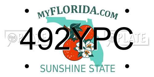 492YPC Florida License Plate