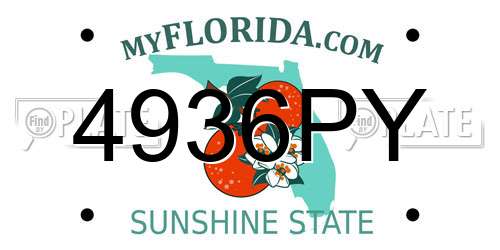 4936PY Florida License Plate