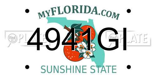 4941GI Florida License Plate