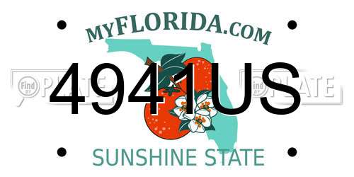 4941US Florida License Plate