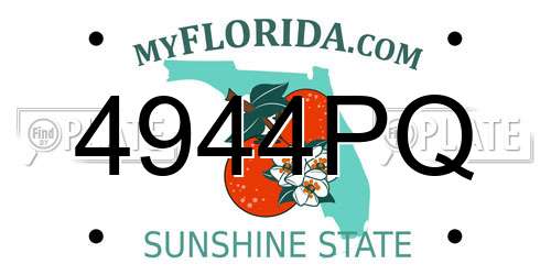 4944PQ Florida License Plate