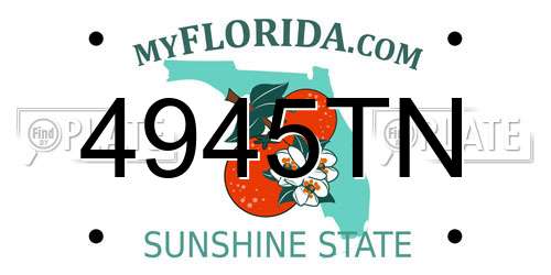 4945TN Florida License Plate