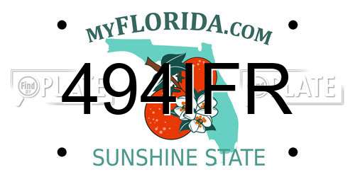 494IFR Florida License Plate