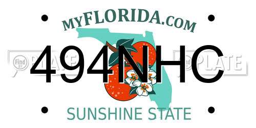 494NHC Florida License Plate