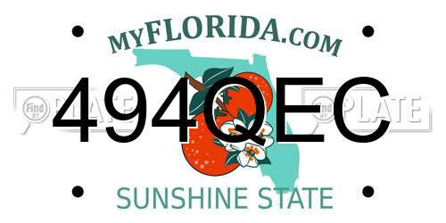 494QEC Florida License Plate
