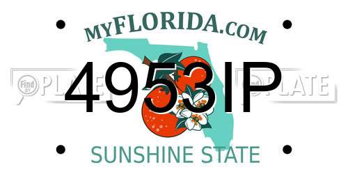 4953IP Florida License Plate