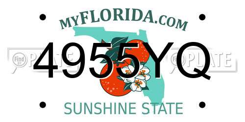 4955YQ Florida License Plate