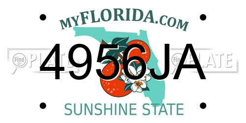 4956JA Florida License Plate