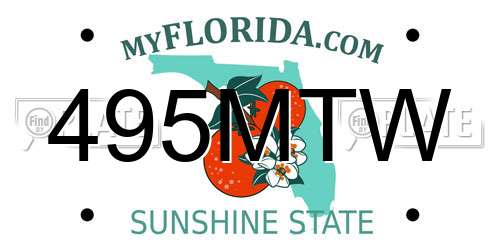 495MTW Florida License Plate