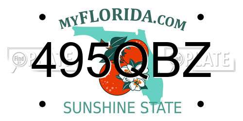 495QBZ Florida License Plate