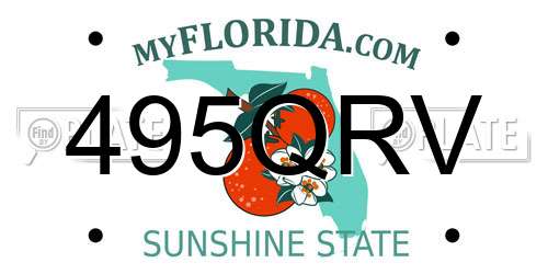 495QRV Florida License Plate