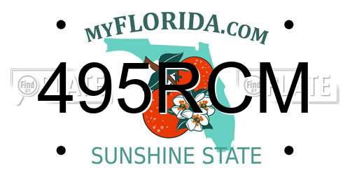 495RCM Florida License Plate