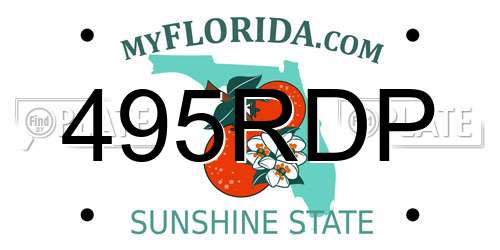 495RDP Florida License Plate