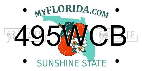 495WCB Florida License Plate