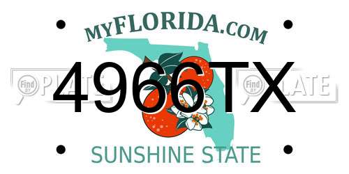 4966TX Florida License Plate