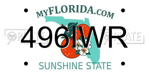 496IWR Florida License Plate