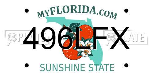 496LFX Florida License Plate