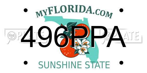 496PPA Florida License Plate