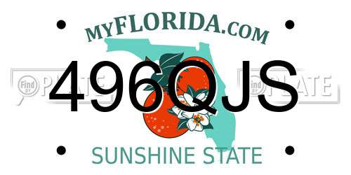 496QJS Florida License Plate