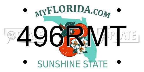 496RMT Florida License Plate