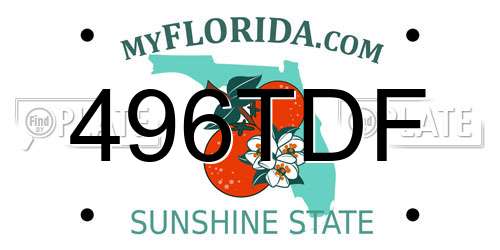496TDF Florida License Plate