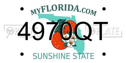 4970QT Florida License Plate