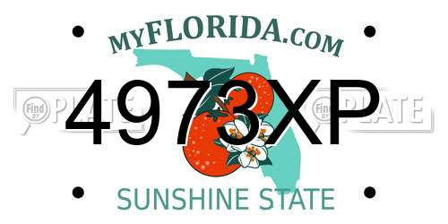 4973XP Florida License Plate