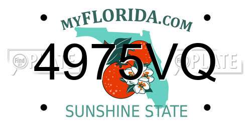 4975VQ Florida License Plate