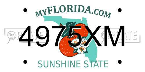 4975XM Florida License Plate