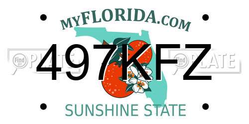 497KFZ Florida License Plate