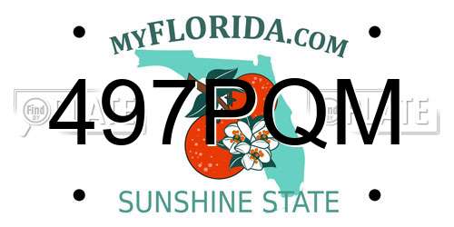 497PQM Florida License Plate