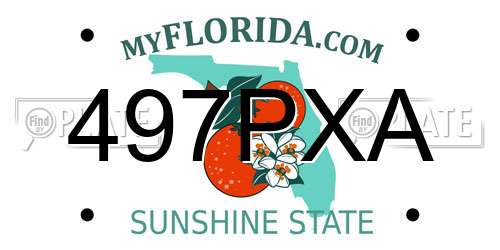497PXA Florida License Plate