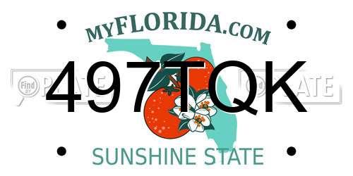 497TQK Florida License Plate