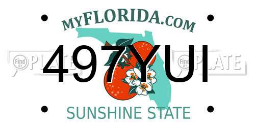 497YUI Florida License Plate