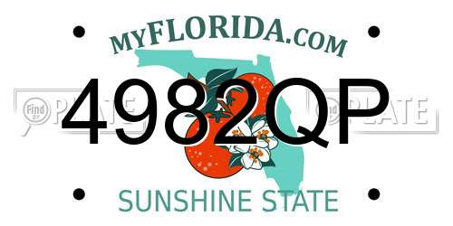 4982QP Florida License Plate