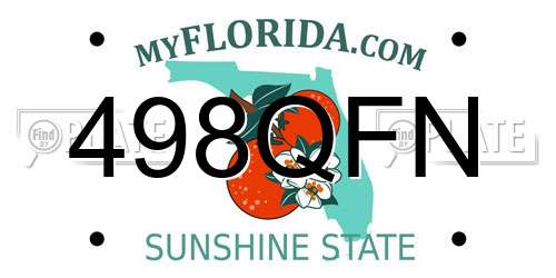 498QFN Florida License Plate