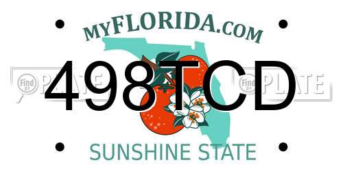 498TCD Florida License Plate